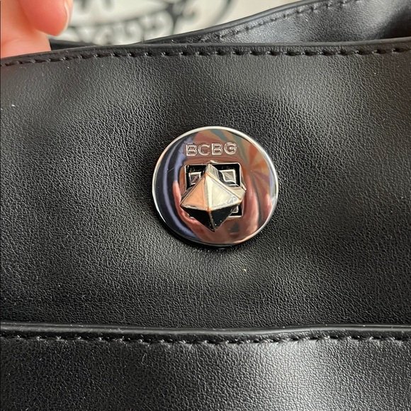 BCBG Black Bucket Bag Formal Business Career, Like New! - Picture 8 of 11